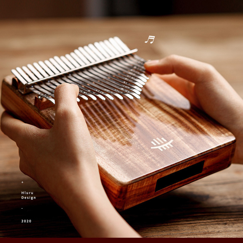 Musical Instrument Names - Hluru-بيانو إبهام خشبي صلب بالكامل ،