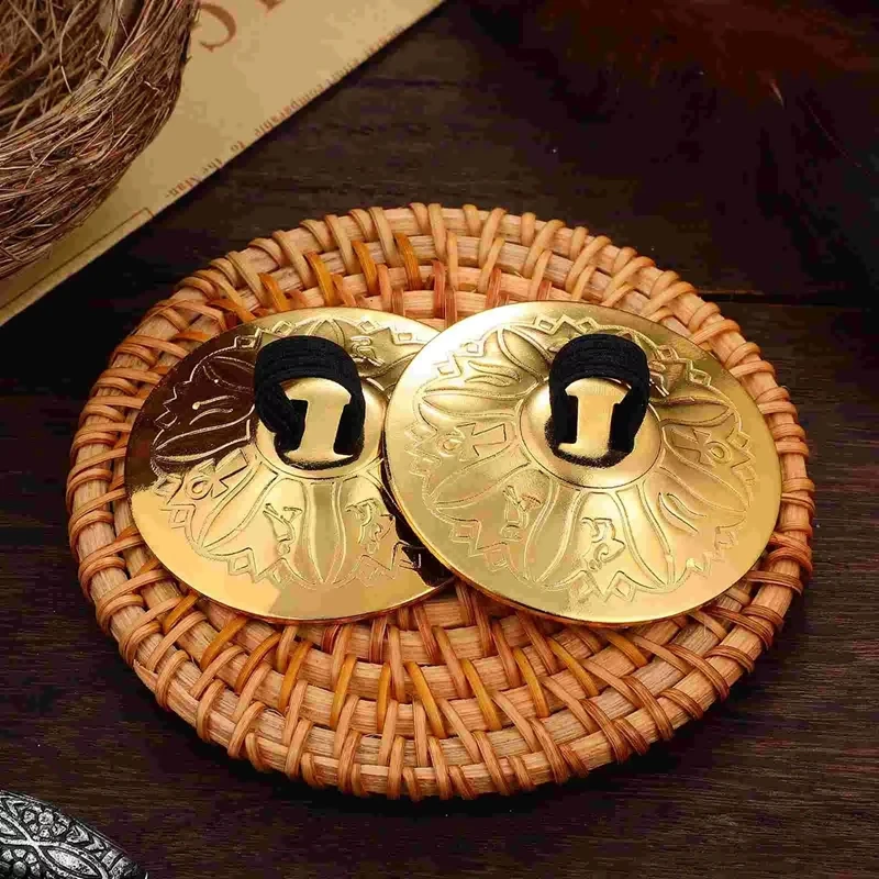 قطعتان من صنوج الأصابع النحاسي - مراجعة Musical Instrument Percussion وسعره