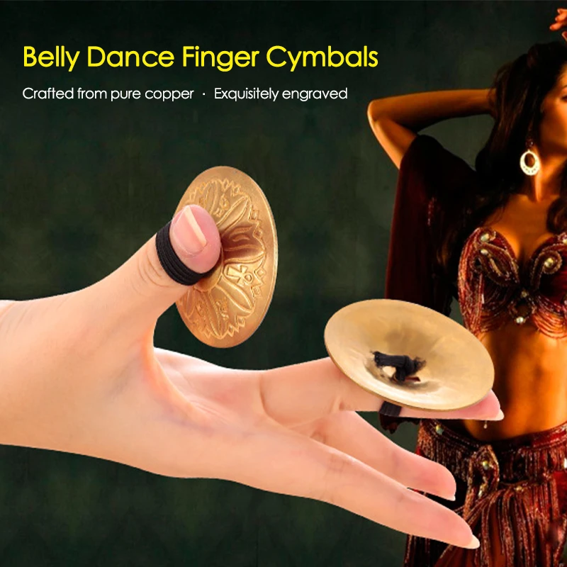 قطعتان من صنوج الأصابع النحاسي - مراجعة Musical Instrument Percussion وسعره