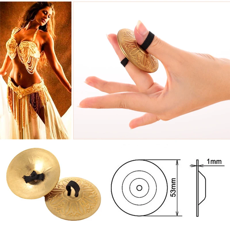 قطعتان من صنوج الأصابع النحاسي - مراجعة Musical Instrument Percussion وسعره
