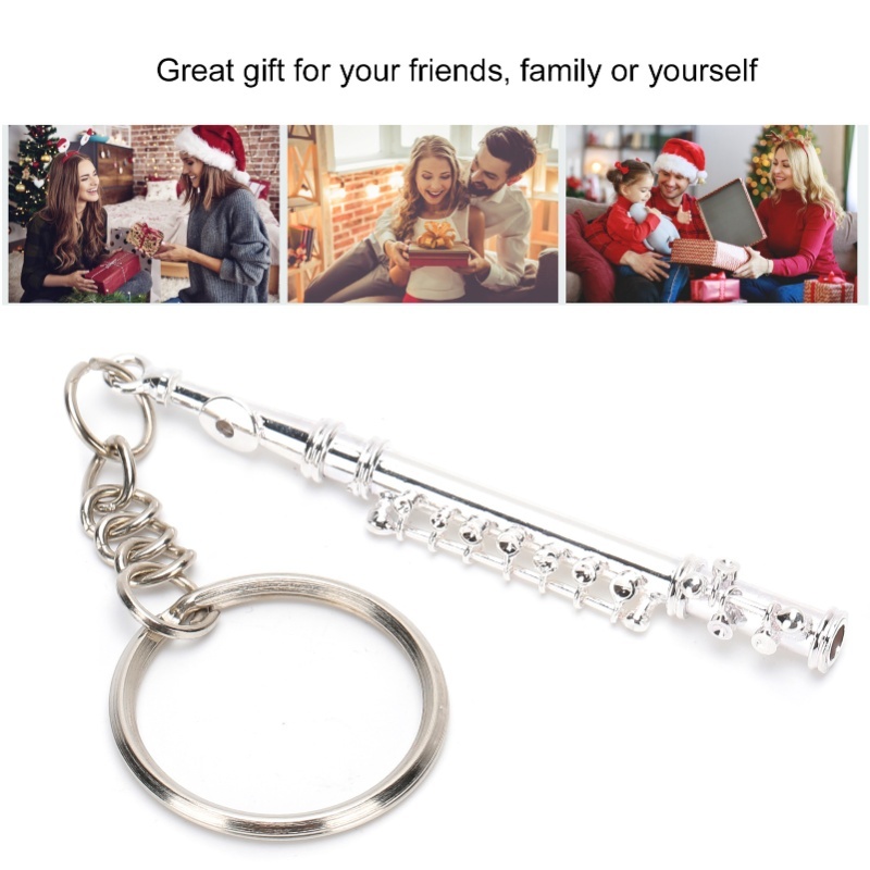 الناي المفاتيح المعدنية حلقة ر - مراجعة Musical Instrument Jewelry وسعره