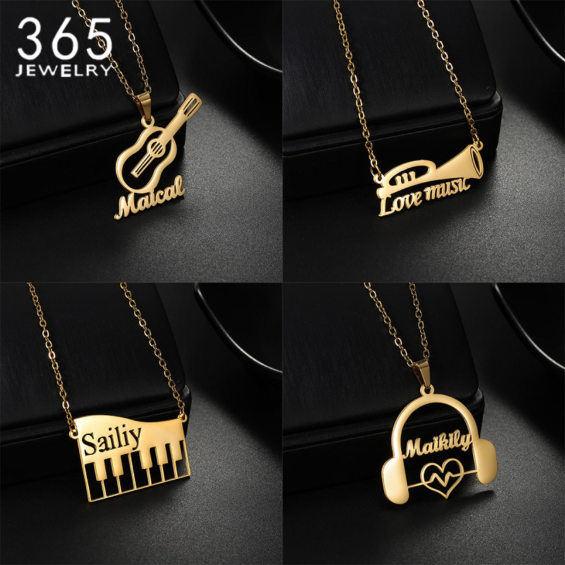 قلادة جديدة مخصصة على شكل آلة  - مراجعة Musical Instrument And Name وسعره